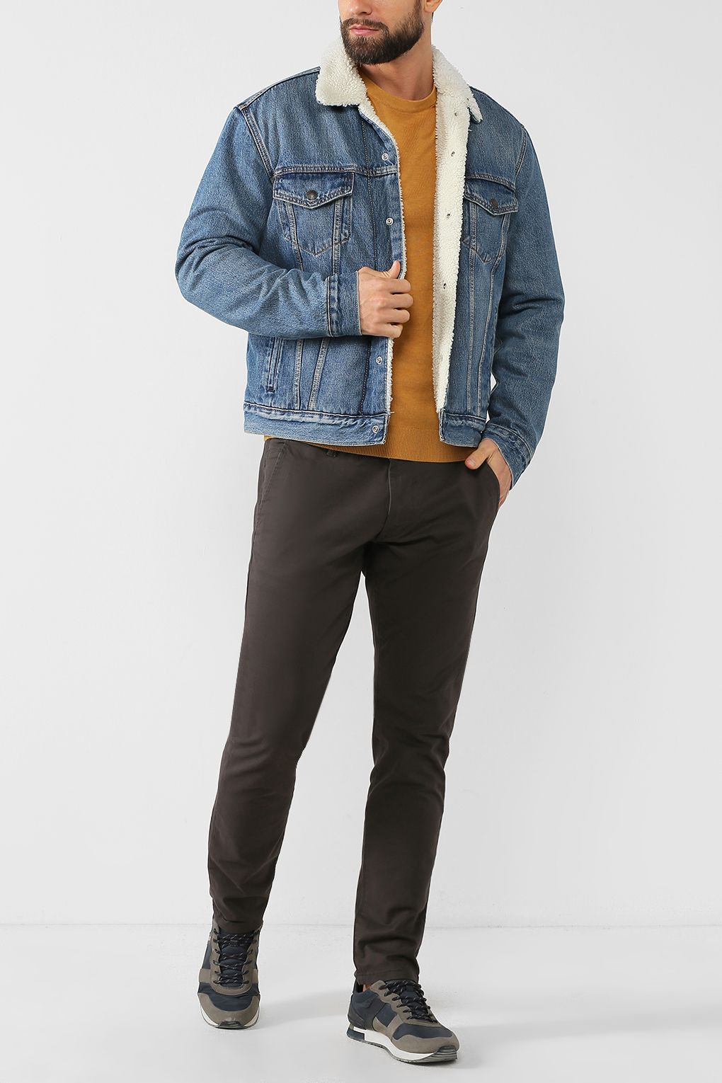 

Джинсовая куртка мужская Levi's 1636501280 синяя S, Синий, 1636501280