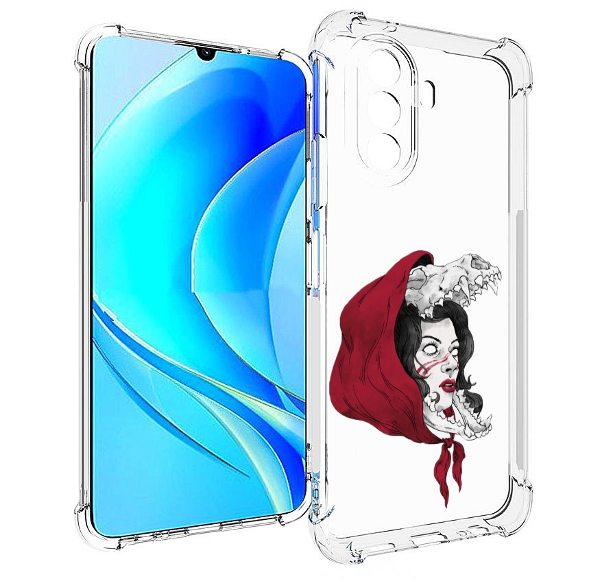 

Чехол MyPads Красная шапочка и волк женский для Huawei Nova Y70 / Nova Y70 Plus, Прозрачный, Tocco