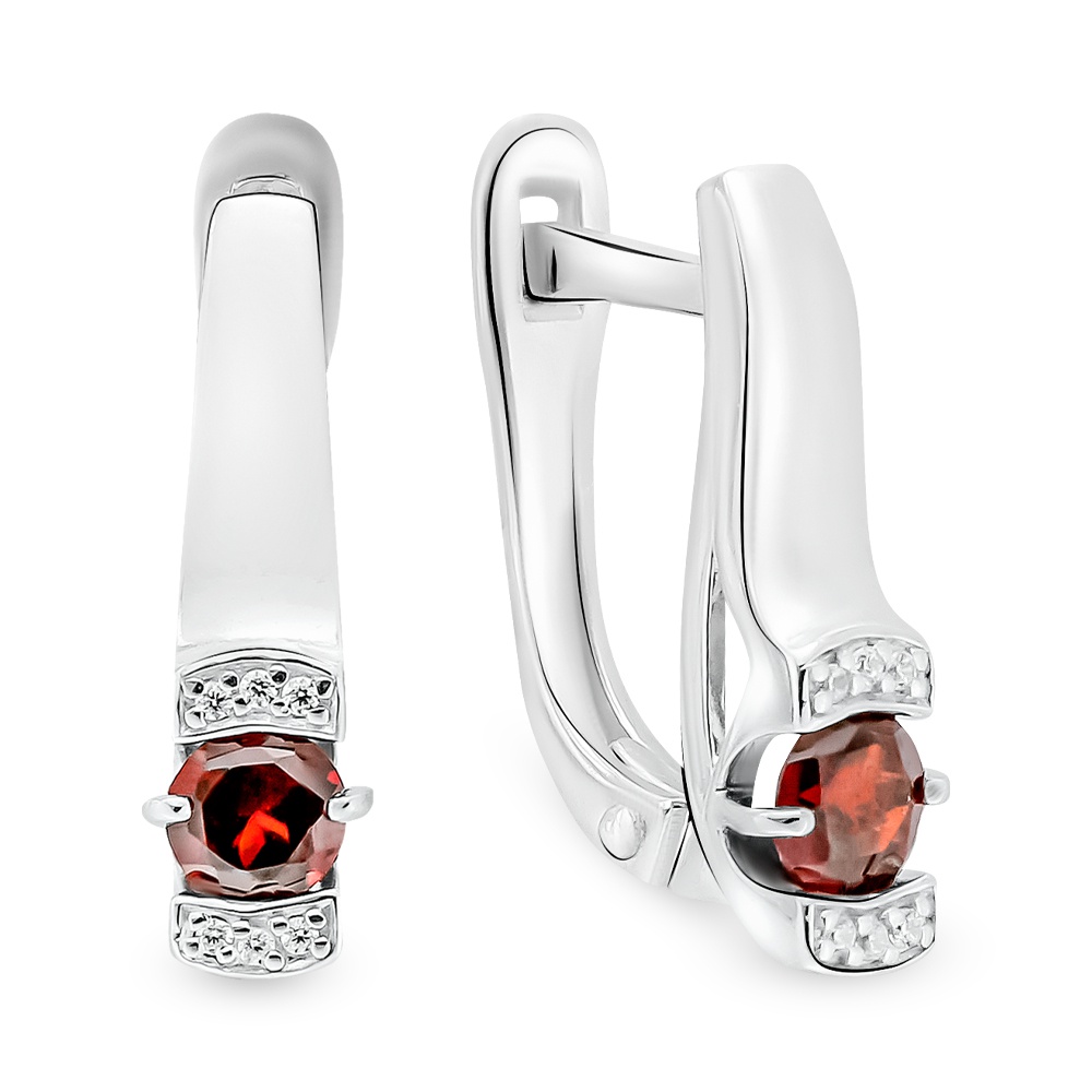 

Серьги из серебра с гранатом 585Gold 702009392, 702009392