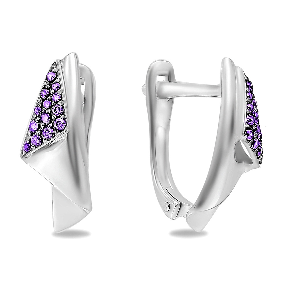

Серьги из серебра с фианитом 585Gold 702009755, 702009755