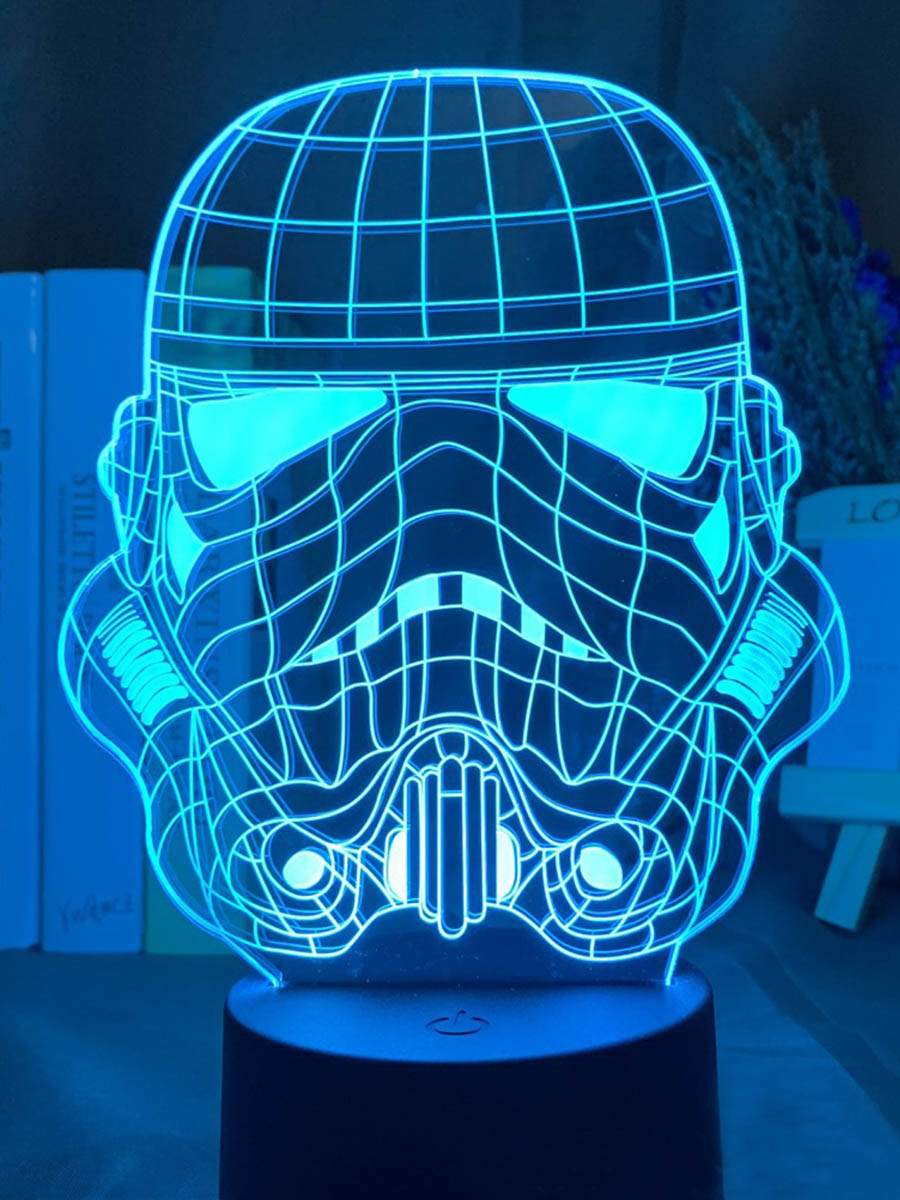 Настольный 3D-ночник Звездные войны Штурмовик Star Wars Stormtrooper 20 см перчатки для фитнеса star fit wg 103 фиолетовый