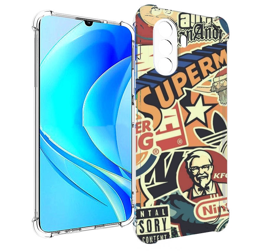 

Чехол MyPads Лейблы-на-постере для Huawei Nova Y70 / Nova Y70 Plus (MGA-LX9N), Прозрачный, Tocco