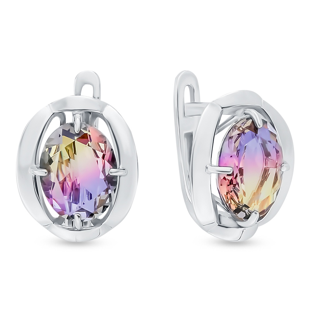 

Серьги из серебра с кристаллом ювелирным/фианитом 585Gold 702010173, 702010173