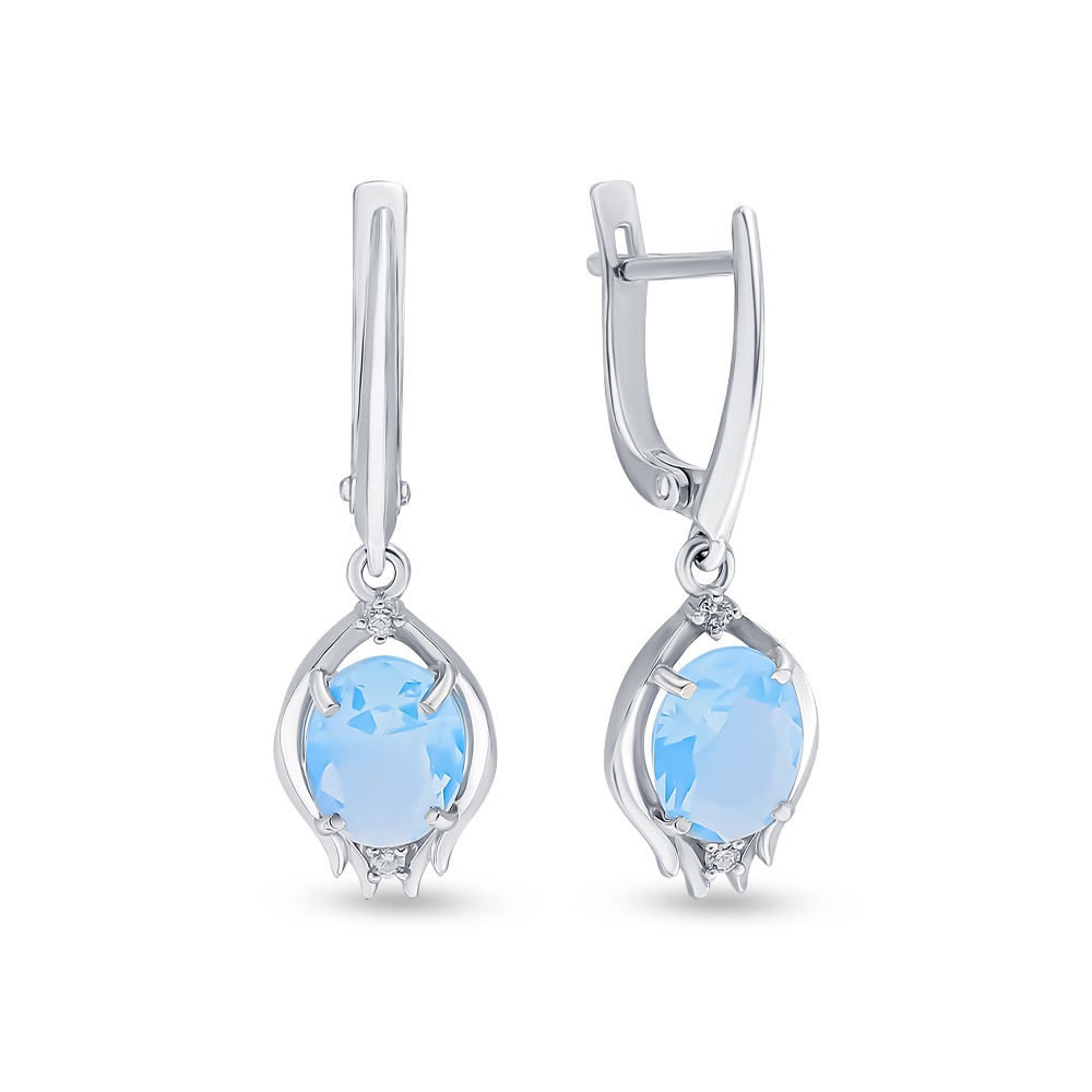 

Серьги из серебра с кристаллом ювелирным/фианитом 585Gold 702008928, 702008928