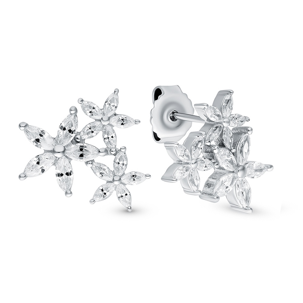 

Серьги из серебра с фианитом 585Gold 702007701, 702007701