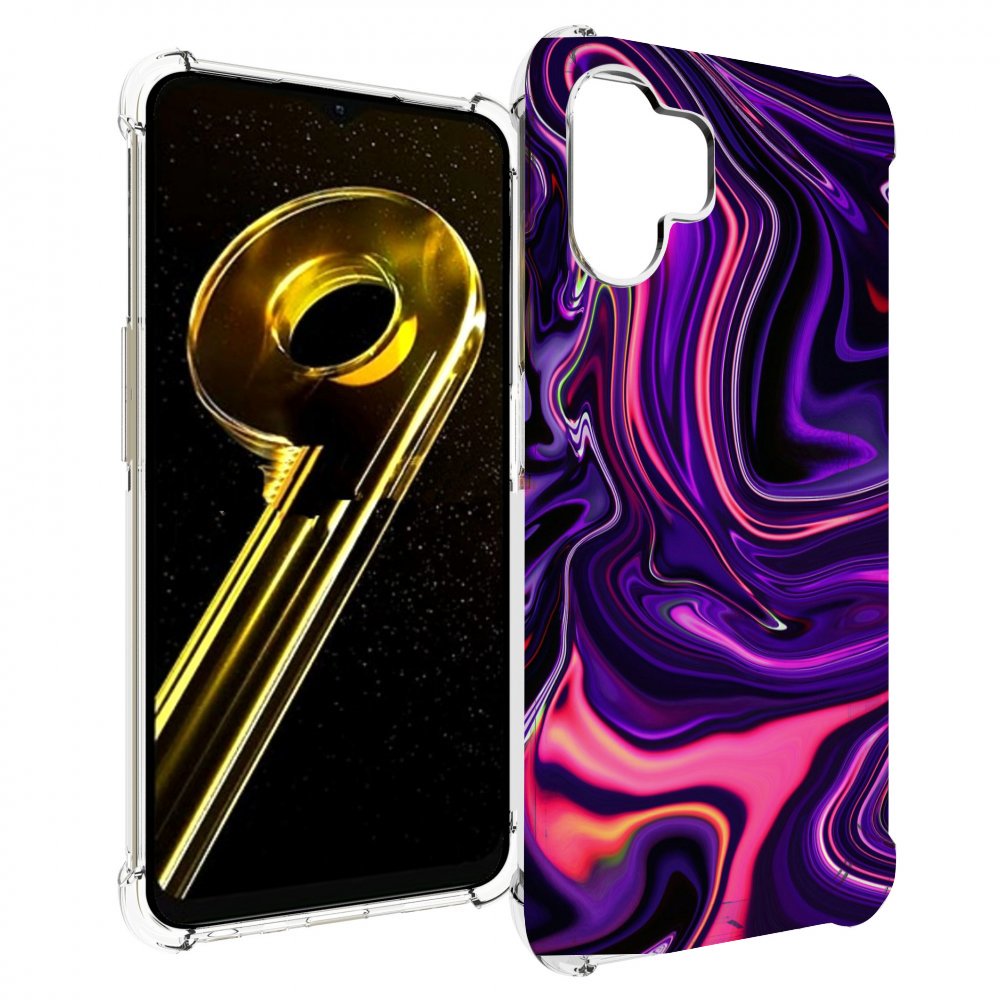

Чехол бампер MyPads фиолетовые краски для Realme 10 5G противоуд..., Прозрачный, Tocco