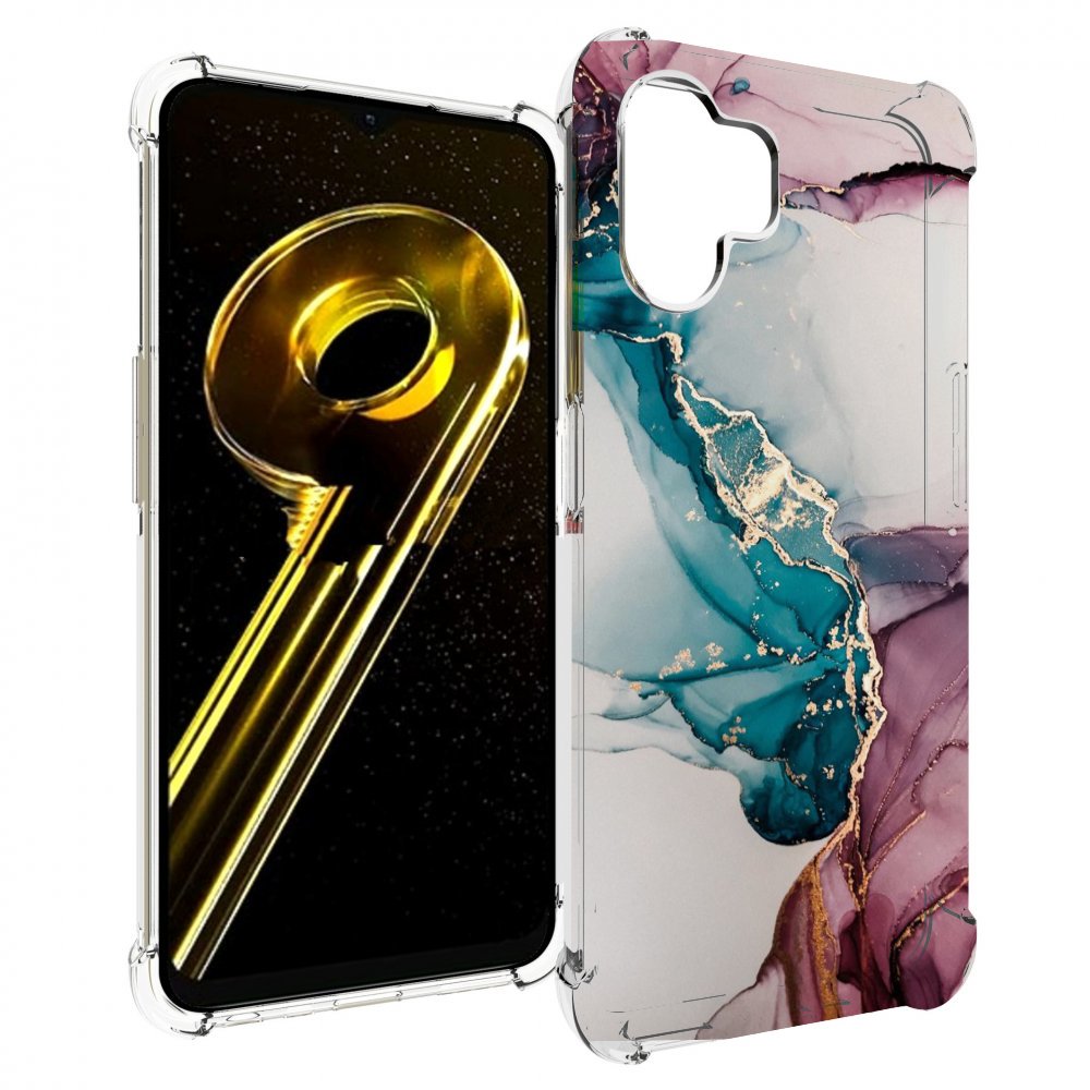 

Чехол бампер MyPads фиолетовый синий краски для Realme 10 5G про..., Прозрачный, Tocco