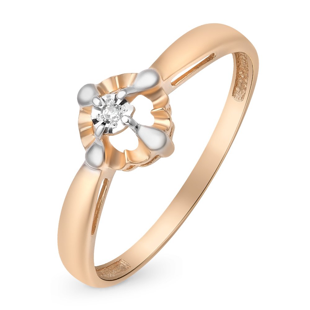 

Кольцо из красного золота с бриллиантом р. , 585Gold 101014938, 101014938