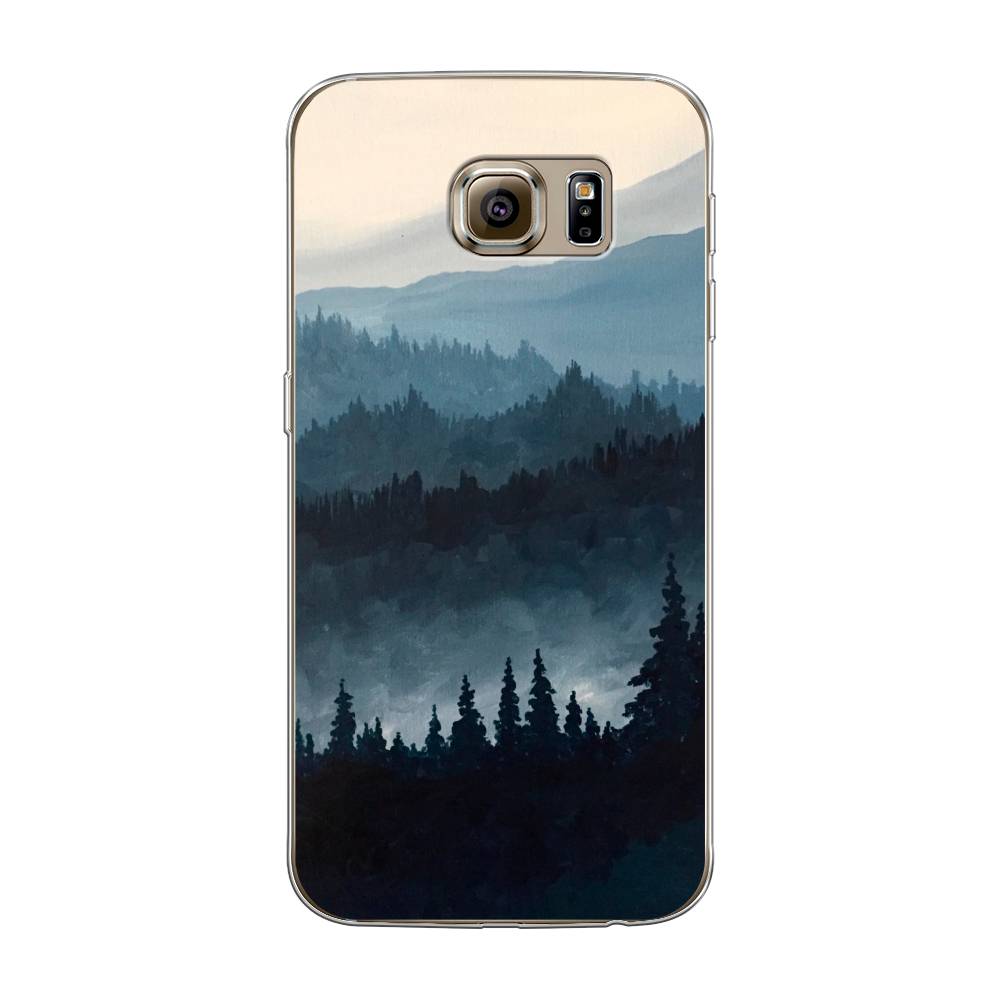 

Чехол Awog на Samsung Galaxy S6 "Туманные горы", Бежевый;серый;черный, 24350-4