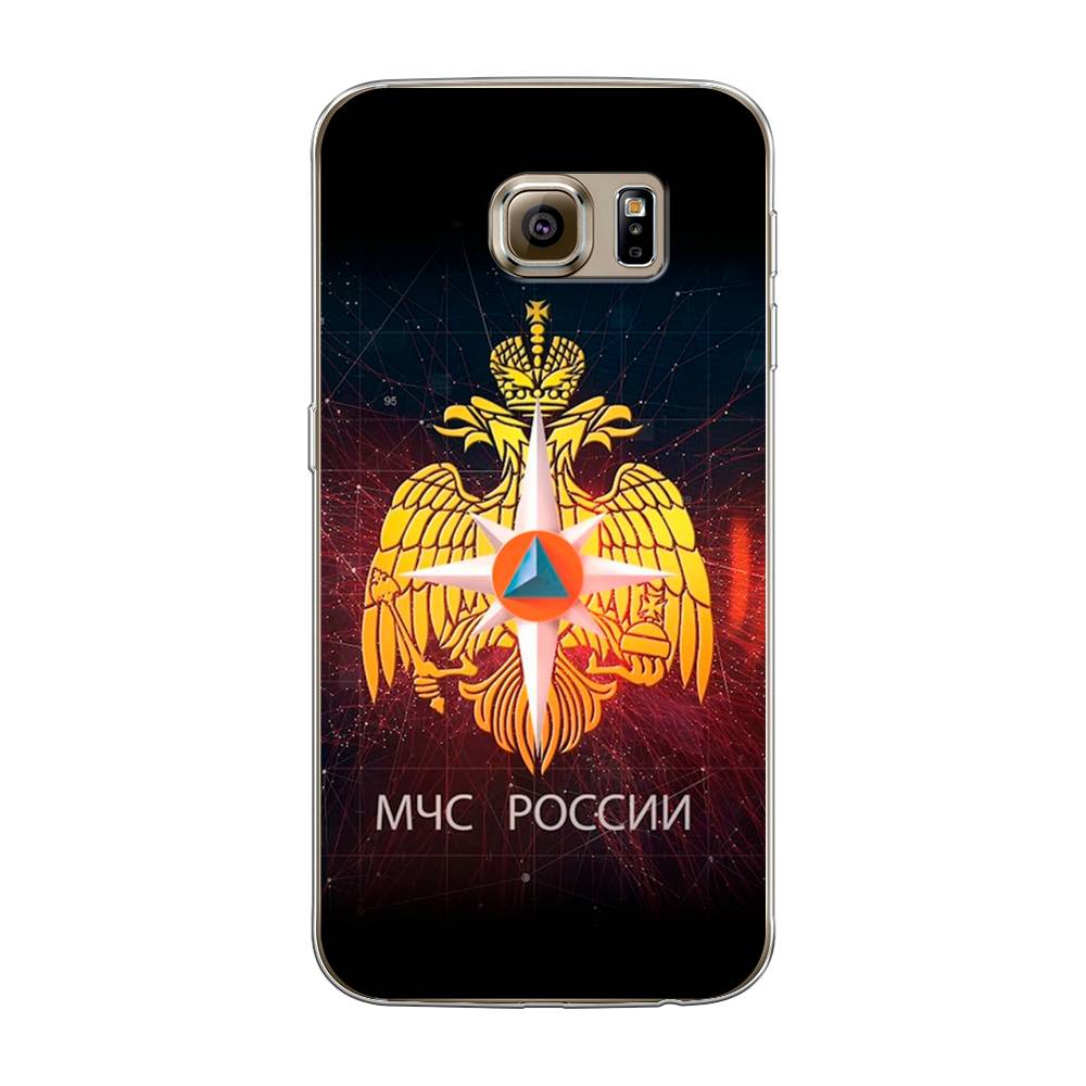 

Чехол Awog на Samsung Galaxy S6 "МЧС России", Черный;желтый;красный, 24350-5