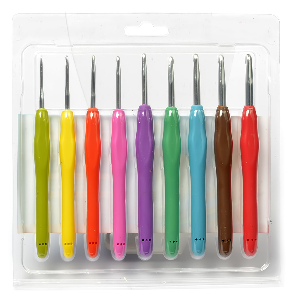 Набор алюминиевых крючков Maxwell Colors с эргономичной ручкой арт. TB.AL-REZ.MIX (2.0-6.0