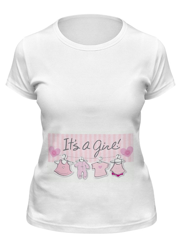 

Футболка женская Printio It's a girl белая XL, Белый, It's a girl