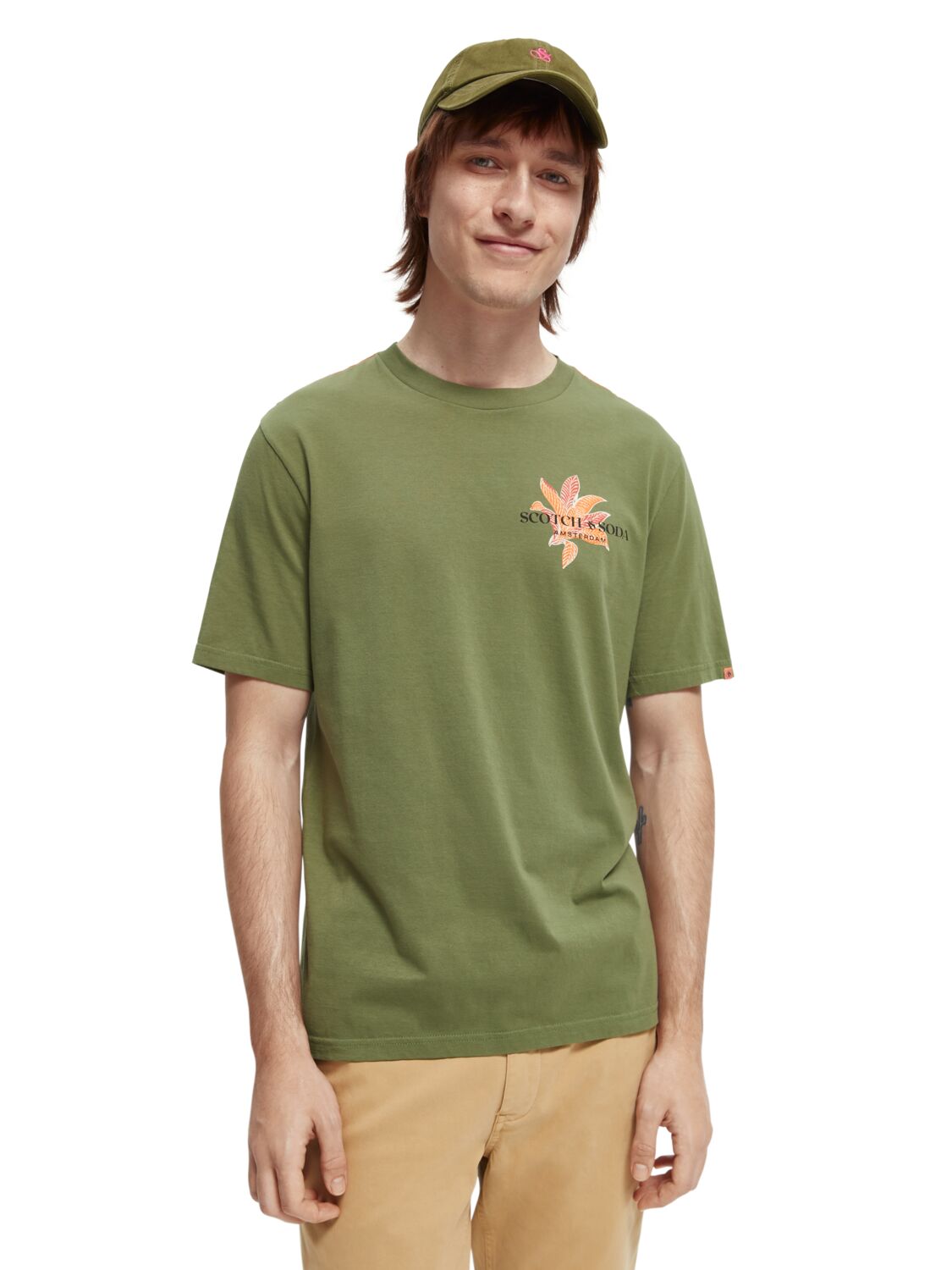 

Футболка мужская Scotch & Soda 167340/0115 зеленая XL, 167340/0115