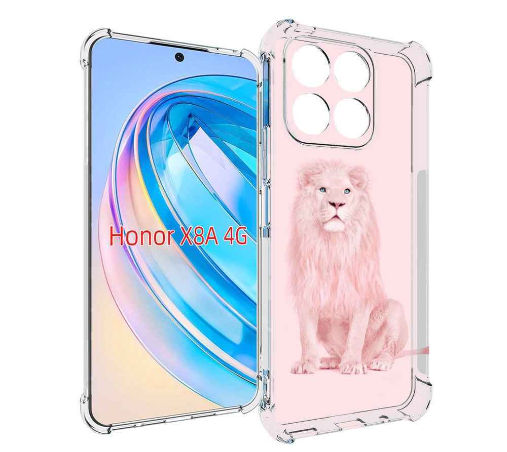

Чехол MyPads Розовый-лев для Honor X8a, Tocco