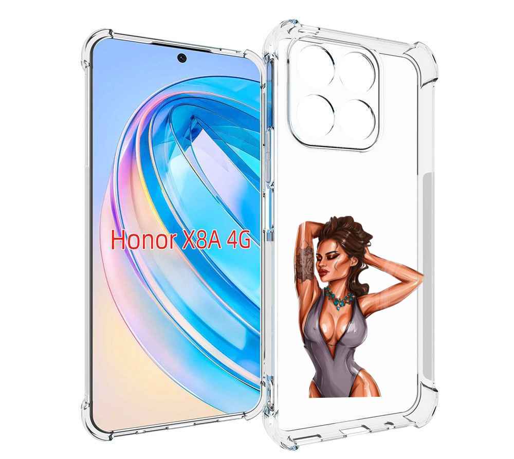 

Чехол MyPads Роскошная-девушка женский для Honor X8a, Tocco
