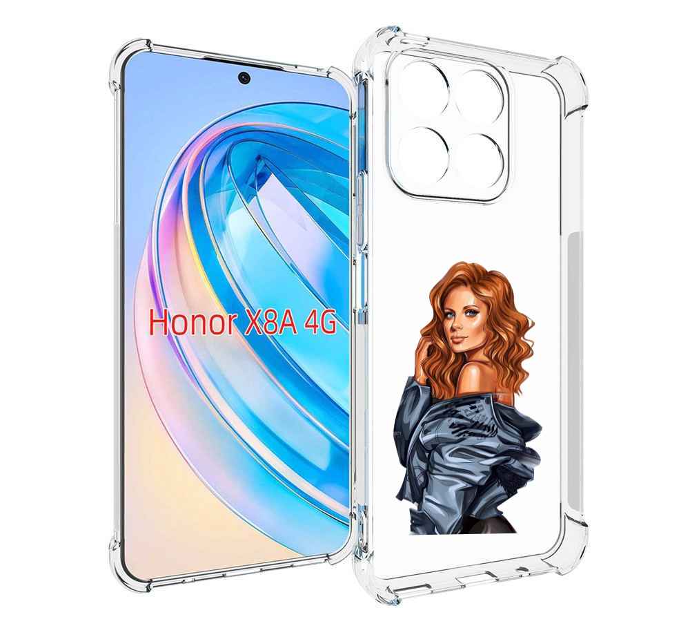 

Чехол MyPads Рыжая-девушка женский для Honor X8a, Tocco