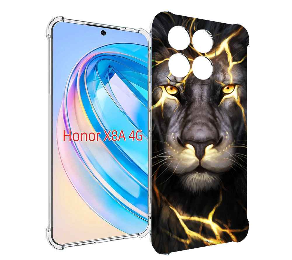 

Чехол MyPads Светящийся-лев мужской для Honor X8a, Tocco