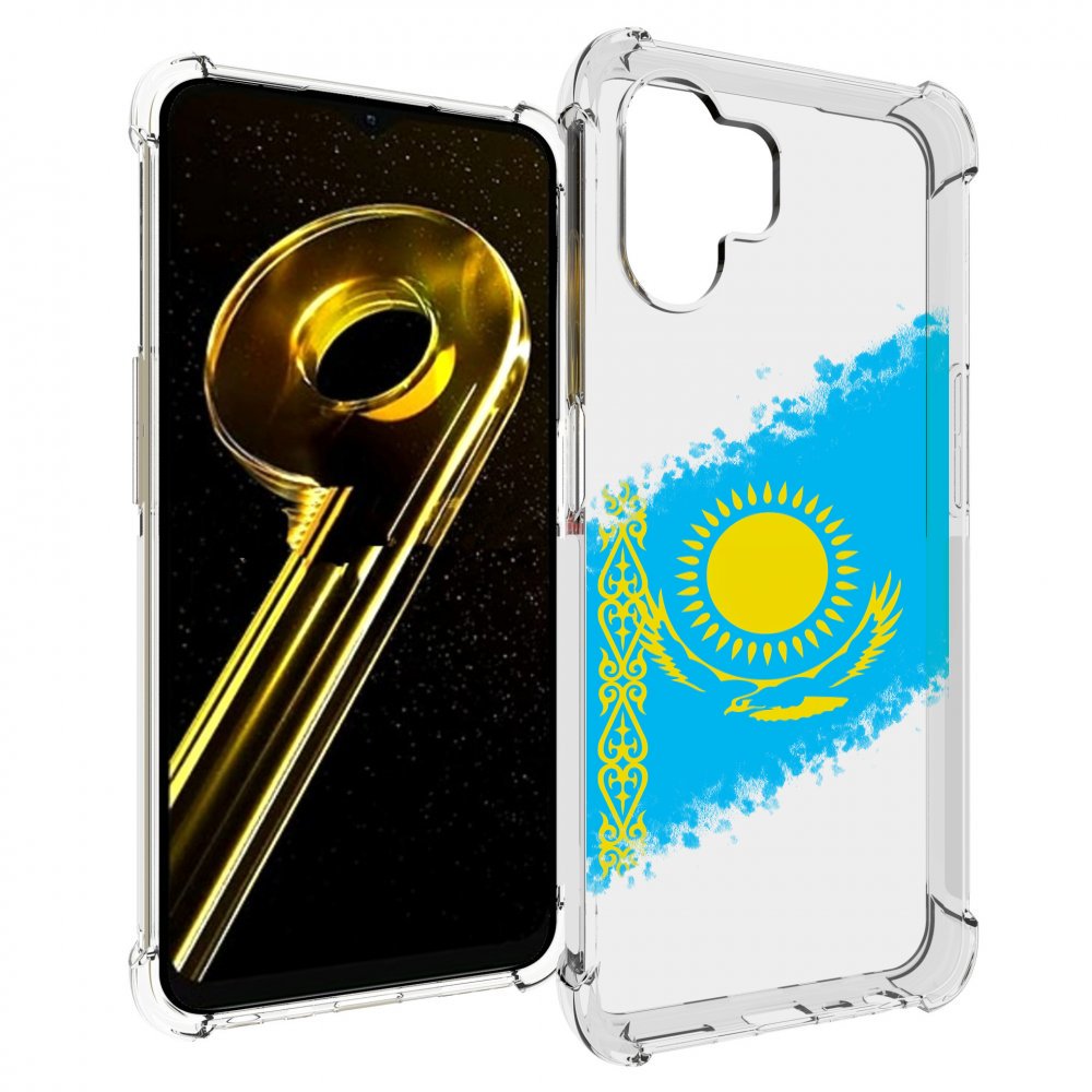 Чехол бампер MyPads флаг Казахстана для Realme 10 5G противоударный