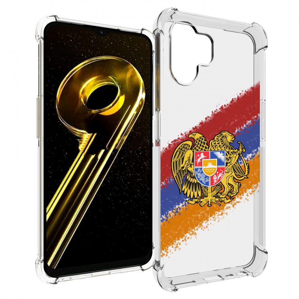 

Чехол бампер MyPads флаг герб Армении для Realme 10 5G противоуд..., Прозрачный, Tocco