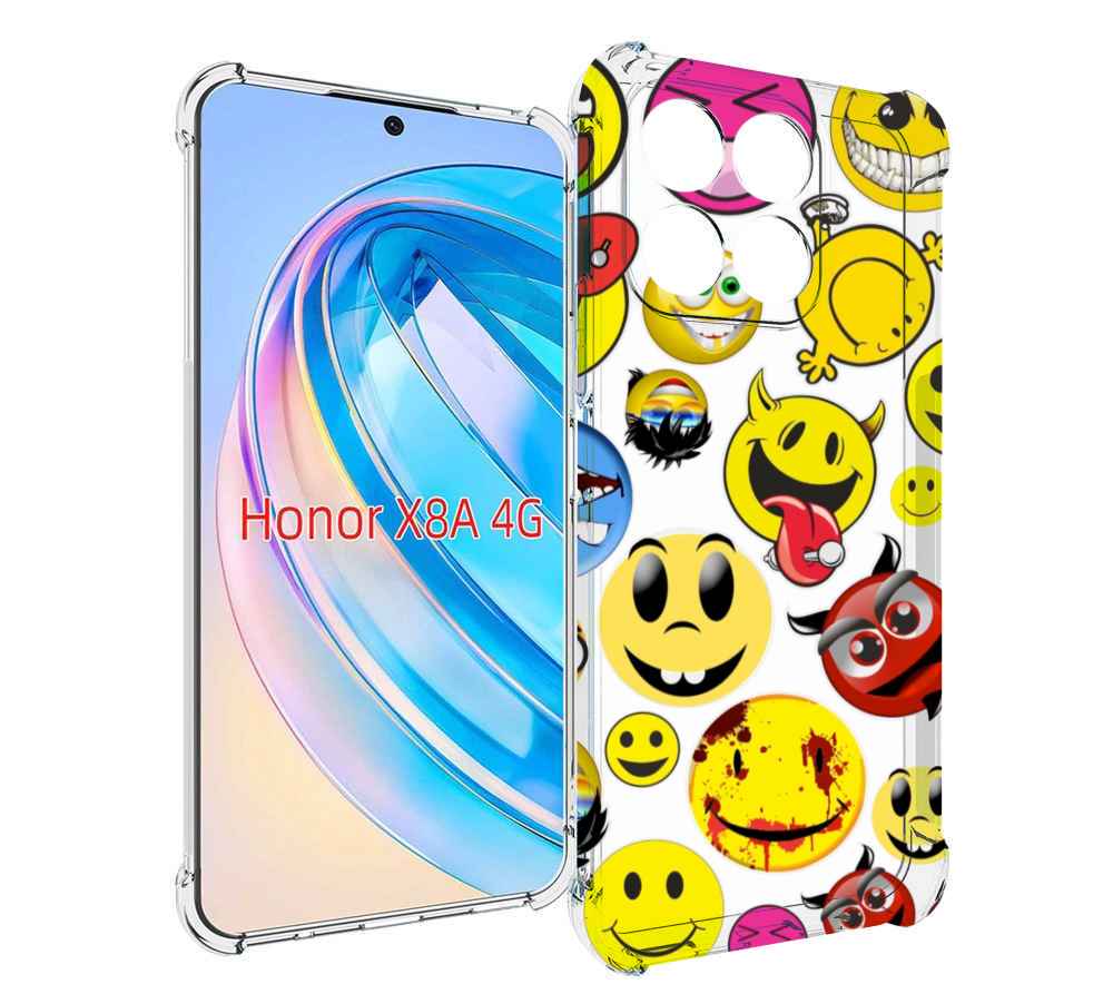 

Чехол MyPads Смайлики для Honor X8a, Tocco