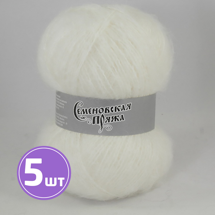 

Пряжа Семеновская Mohair Goat 110104 суровый 5 шт по 100 г, Бежевый
