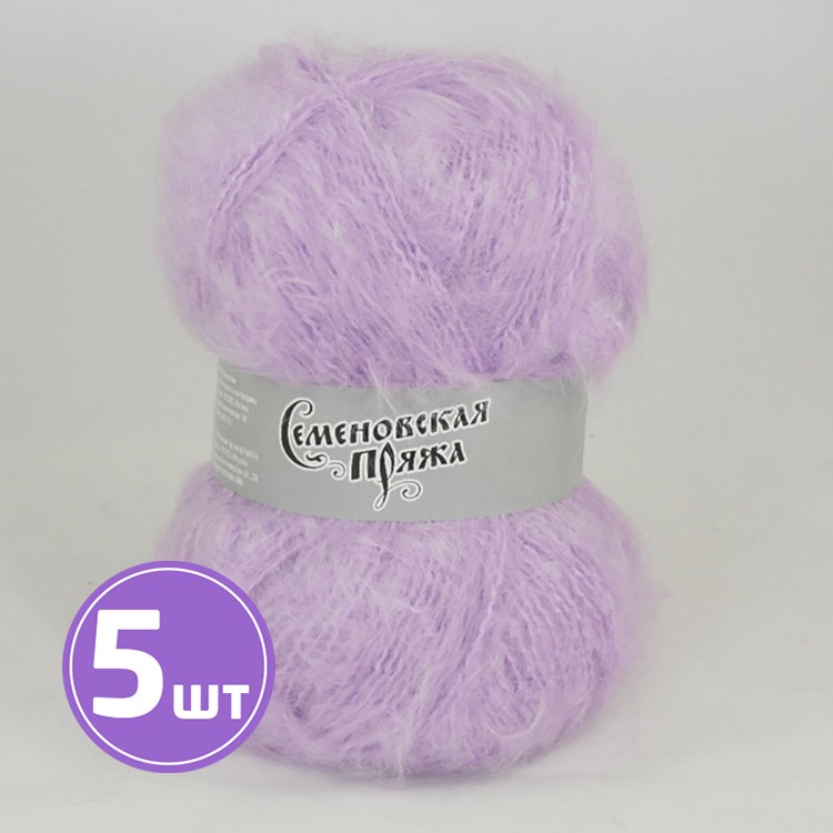 

Пряжа Семеновская Mohair Goat 163617 сиреневые дали 5 шт по 100 г, Фиолетовый