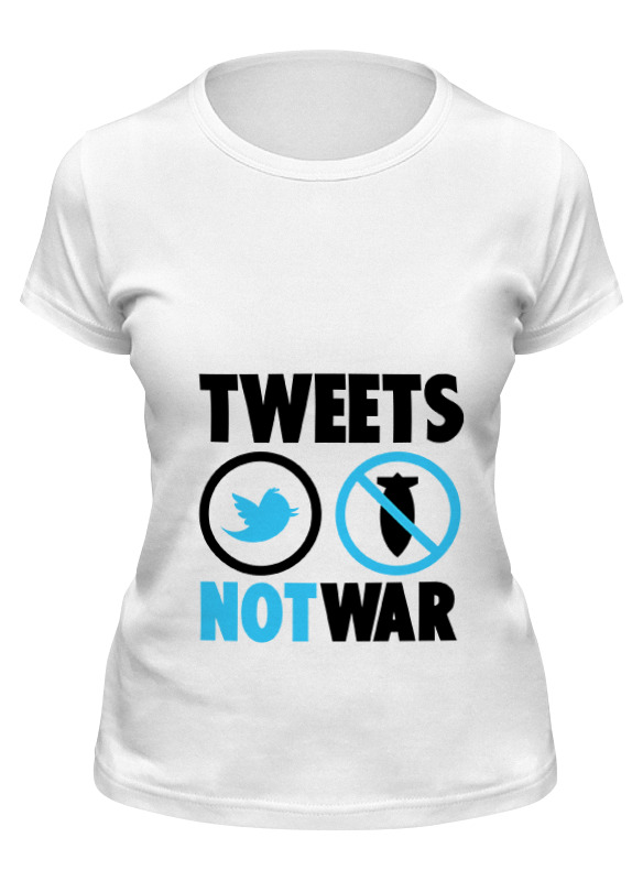 

Футболка женская Printio Tweets not war белая XL, Белый, Tweets not war