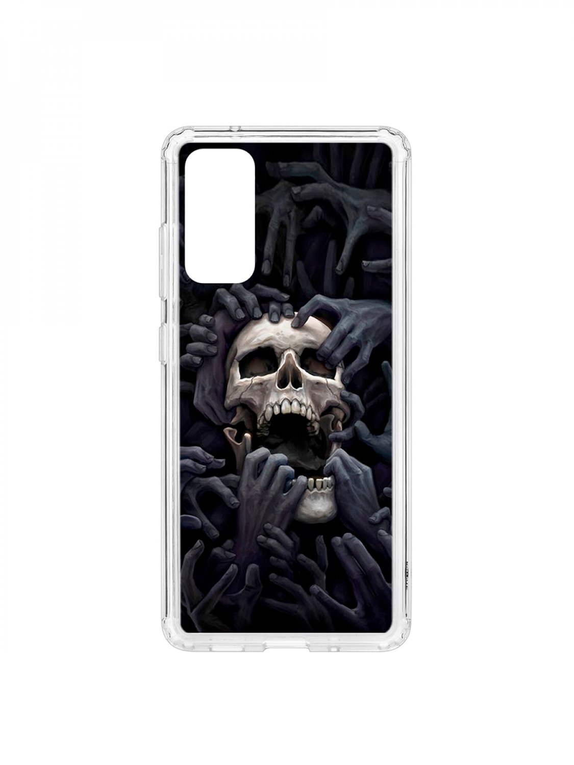 фото Чехол на samsung s20 fe kruche print skull hands,противоударный бампер,с защитой камеры кruче