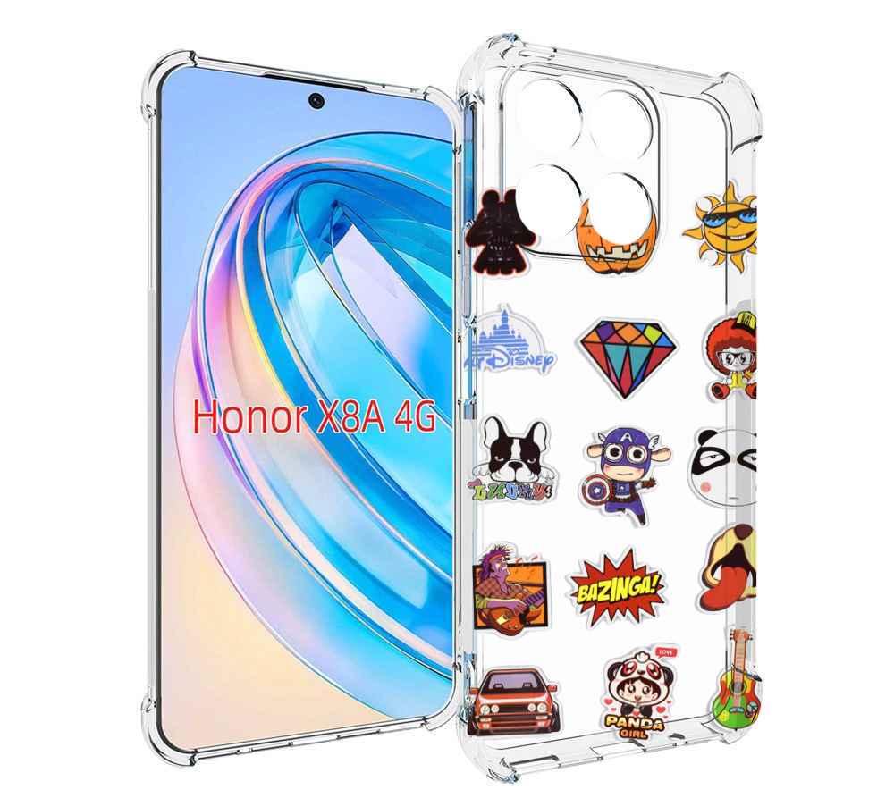 

Чехол MyPads Стикеры-2 для Honor X8a, Tocco