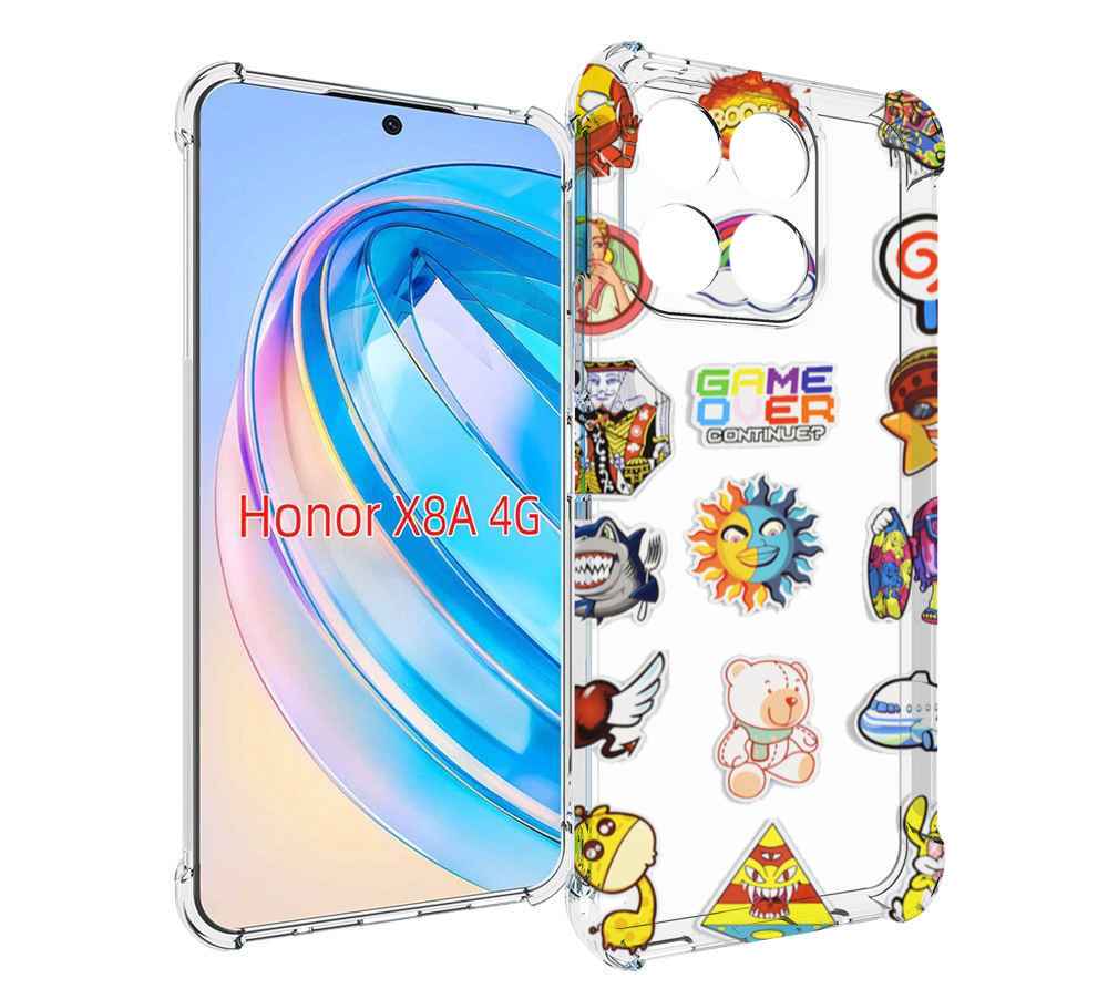 

Чехол MyPads Стикеры для Honor X8a, Tocco