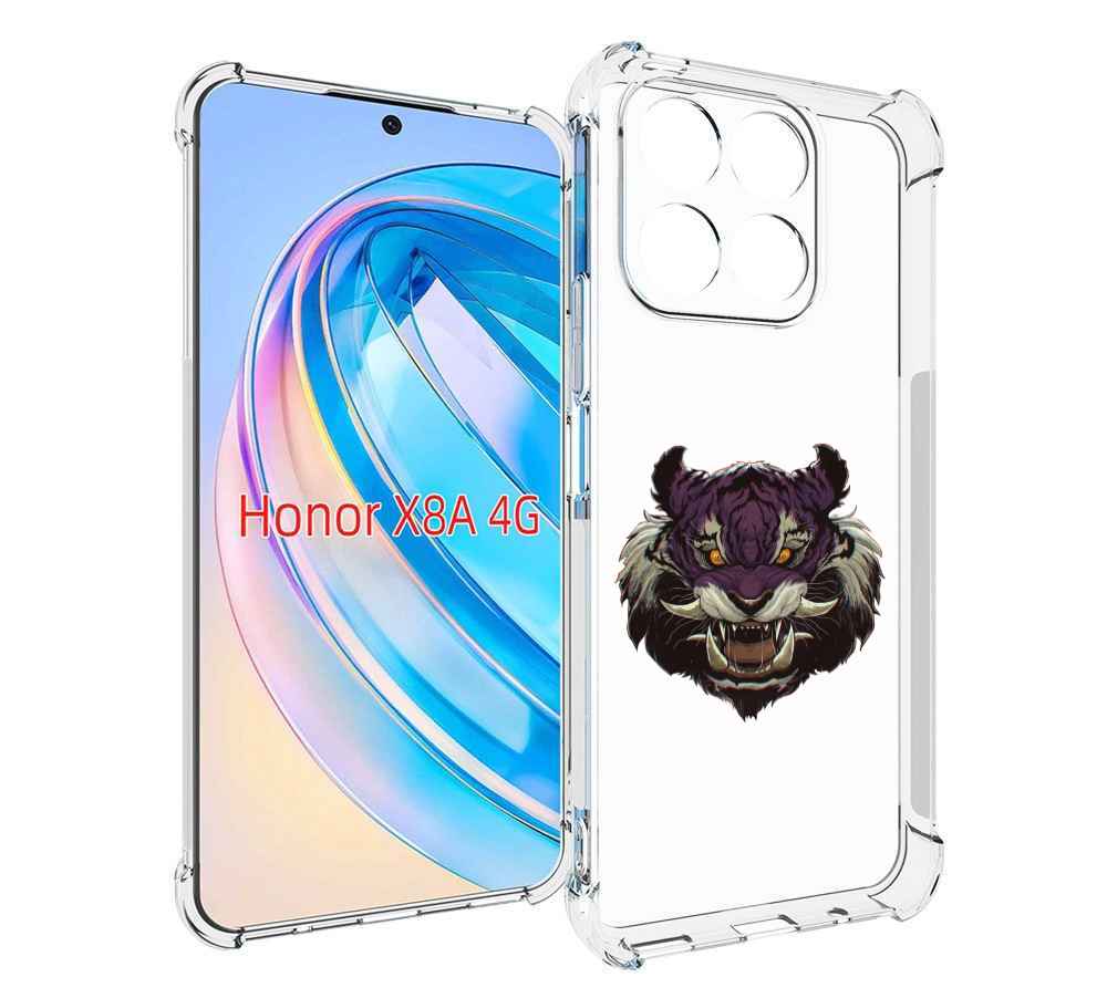 

Чехол MyPads Страшный-тигр для Honor X8a, Tocco