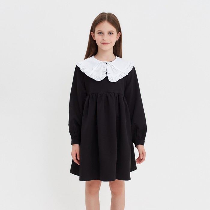 

Платье для девочки MINAKU, цвет чёрный, рост 140 см, Белый;черный, MINAKU: School Collection