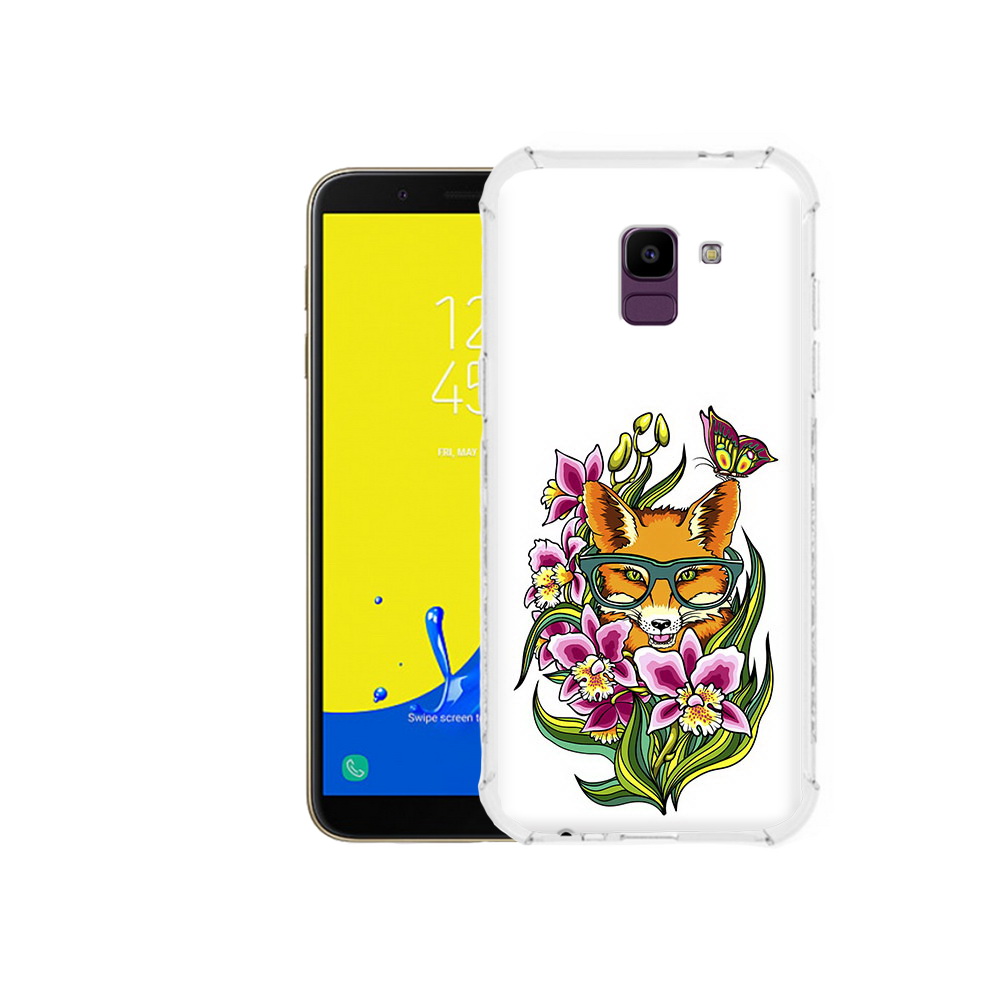 

Чехол MyPads Tocco для Samsung Galaxy J6 (2018) Лиса в цветах, Прозрачный, Tocco