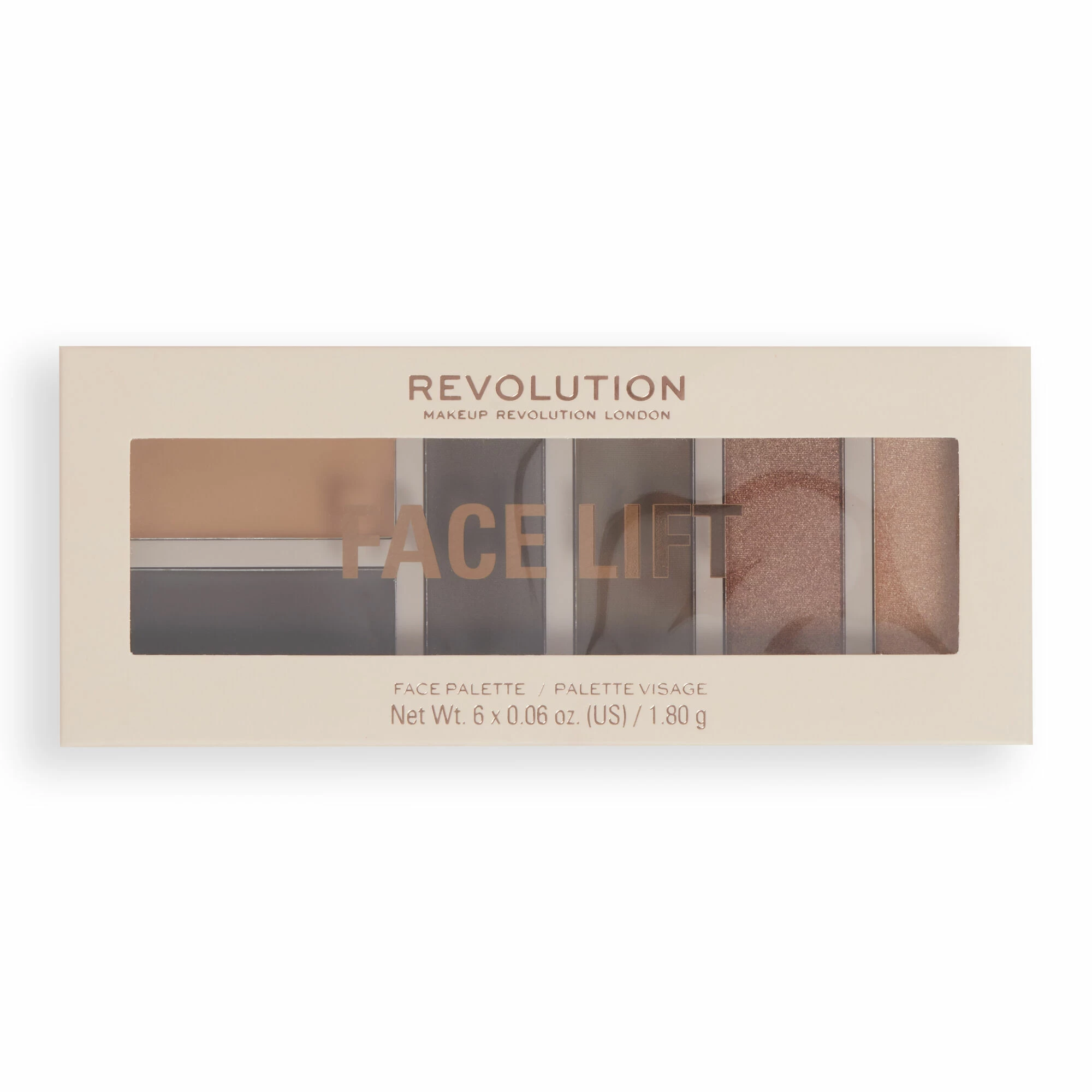 Палетка Makeup Revolution для макияжа бронзеры хайлайтеры Face Lift Palette Tan to Deep tf палетка для контуринга лица trend to go