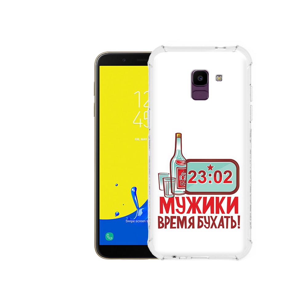 

Чехол MyPads Tocco для Samsung Galaxy J6 (2018) 23 февраля время пить!, Прозрачный, Tocco