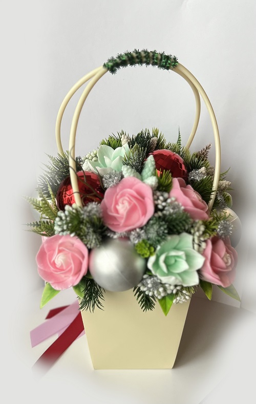 Букет AroMagic мыльные цветы ручной работы 34 см