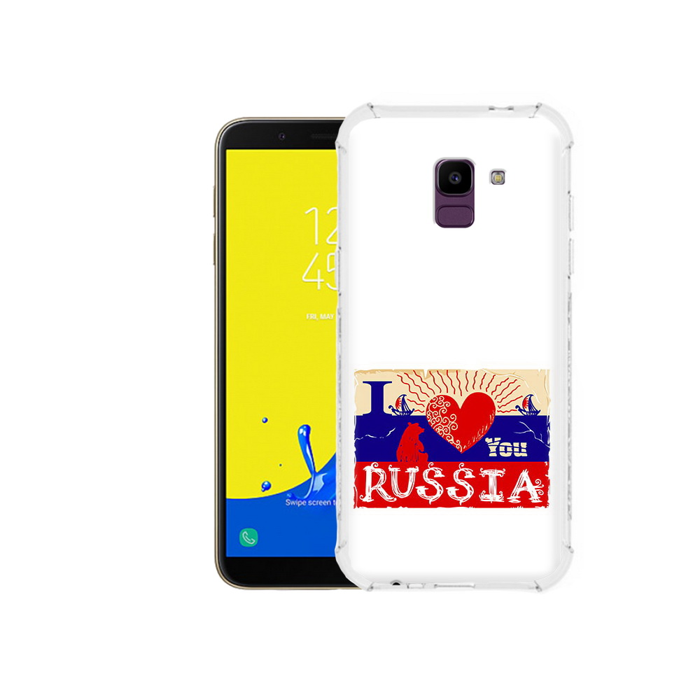 

Чехол MyPads Tocco для Samsung Galaxy J6 (2018) Люблю Россию, Прозрачный, Tocco