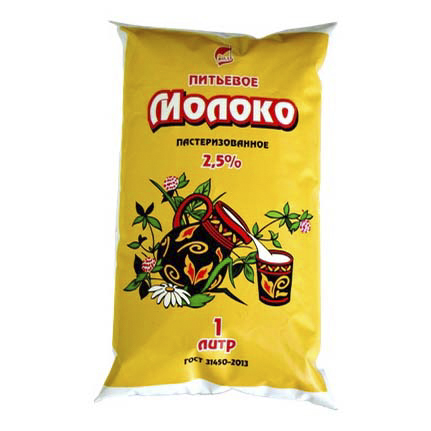 

Молоко 2,5% пастеризованное 1 л Суджанский маслодельный комбинат