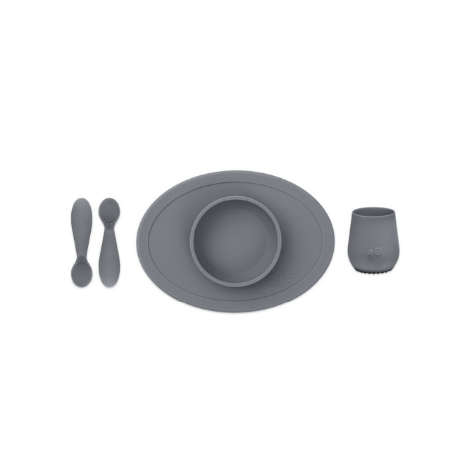 Набор из 4-х предметов Ezpz First Food Set , цвет серый