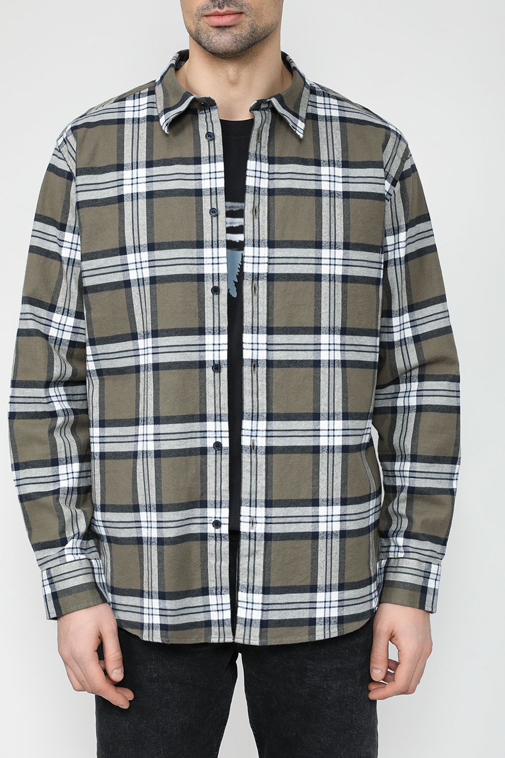 

Рубашка мужская Esprit Casual 093EE2F307 зеленая 2XL, Зеленый, 093EE2F307