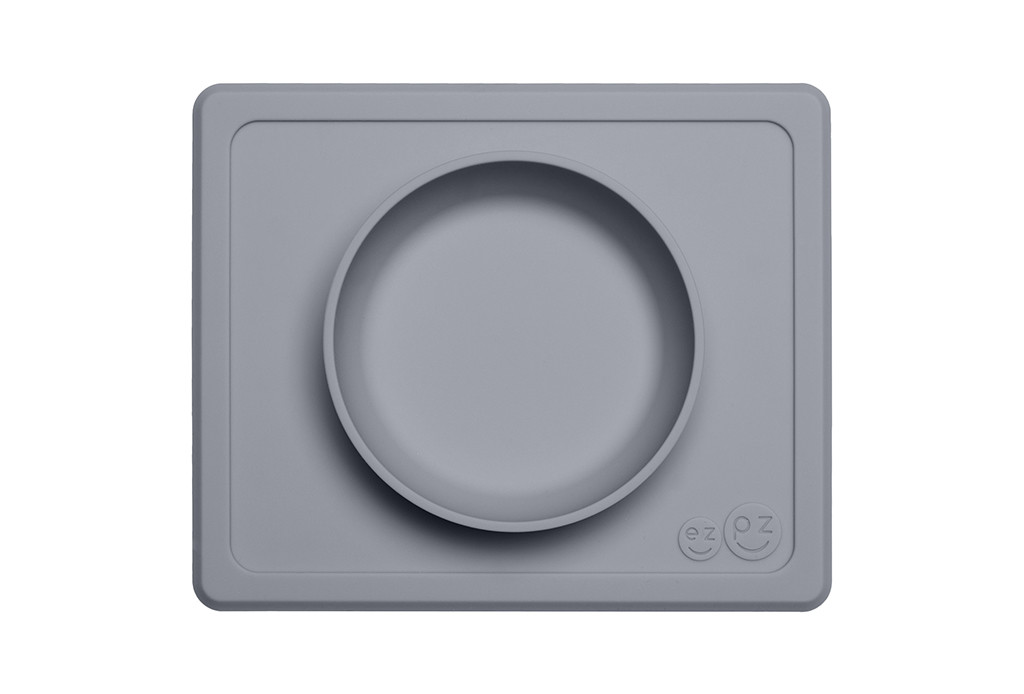 фото Тарелка с подставкой ezpz mini bowl , цвет серый