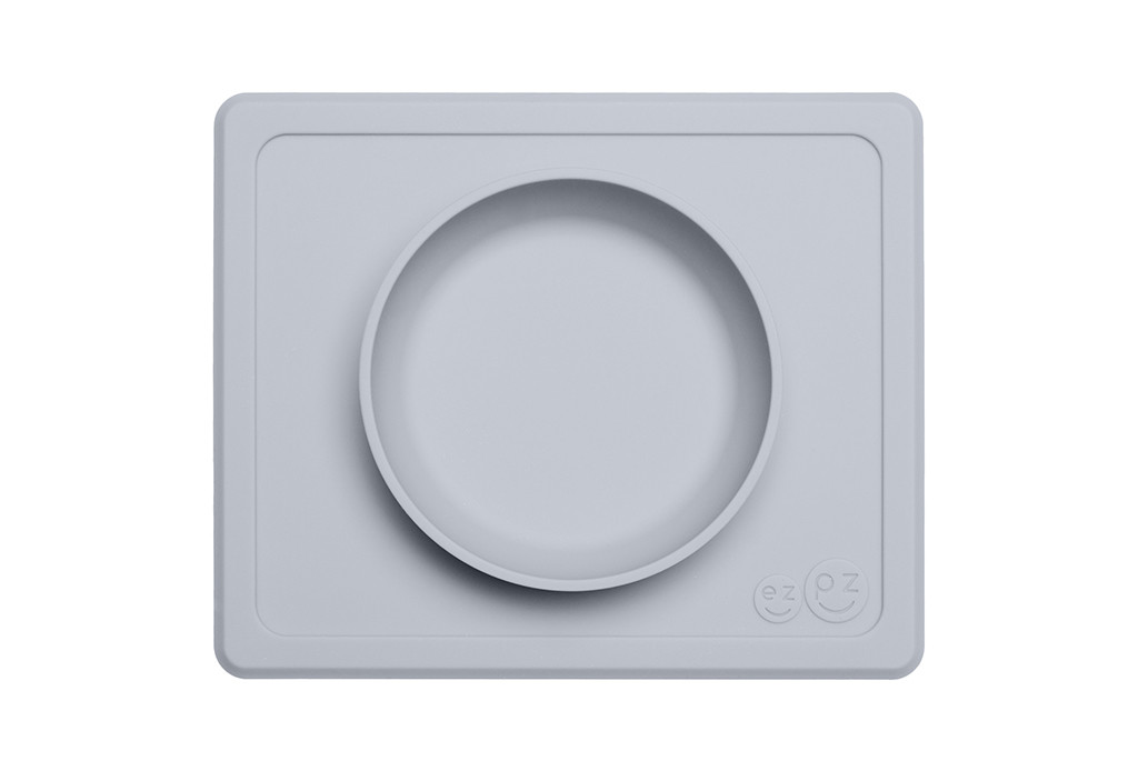 фото Тарелка с подставкой ezpz mini bowl , цвет светло-серый