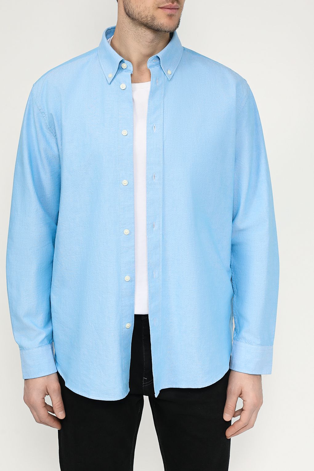 

Рубашка мужская Esprit Casual 014EE2F301 голубая S, Голубой, 014EE2F301