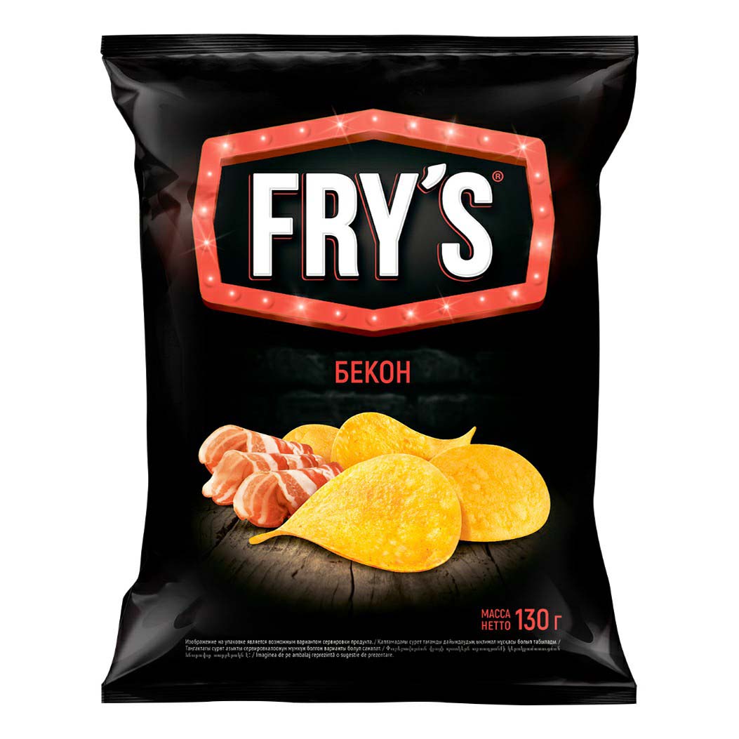

Чипсы картофельные Fry's Бекон 70 г