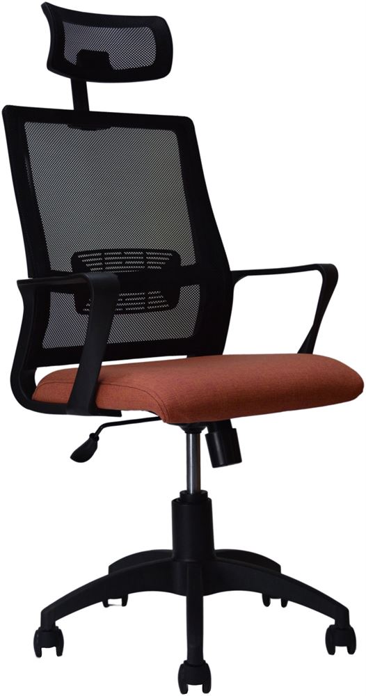 Кресло офисное  ЯрКресло Кр47А ТГ ПЛАСТ К28 (ткань Крафт оранжевая)
