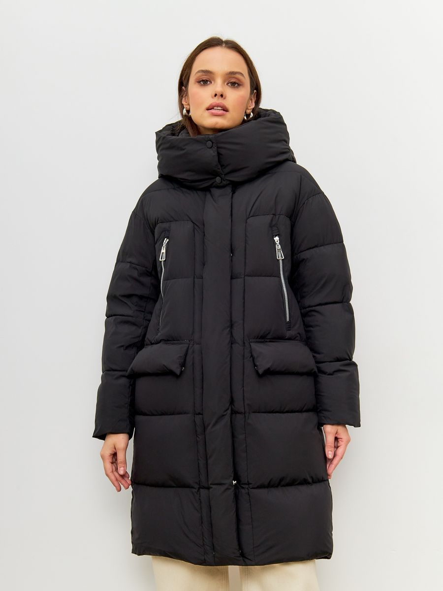 

Пальто женское LAWINTER 83704 черное 50 RU, Черный, 83704