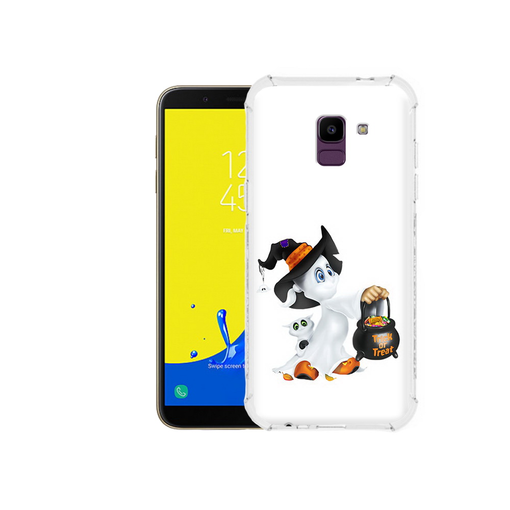 

Чехол MyPads Tocco для Samsung Galaxy J6 (2018) Маленький призрак, Прозрачный, Tocco