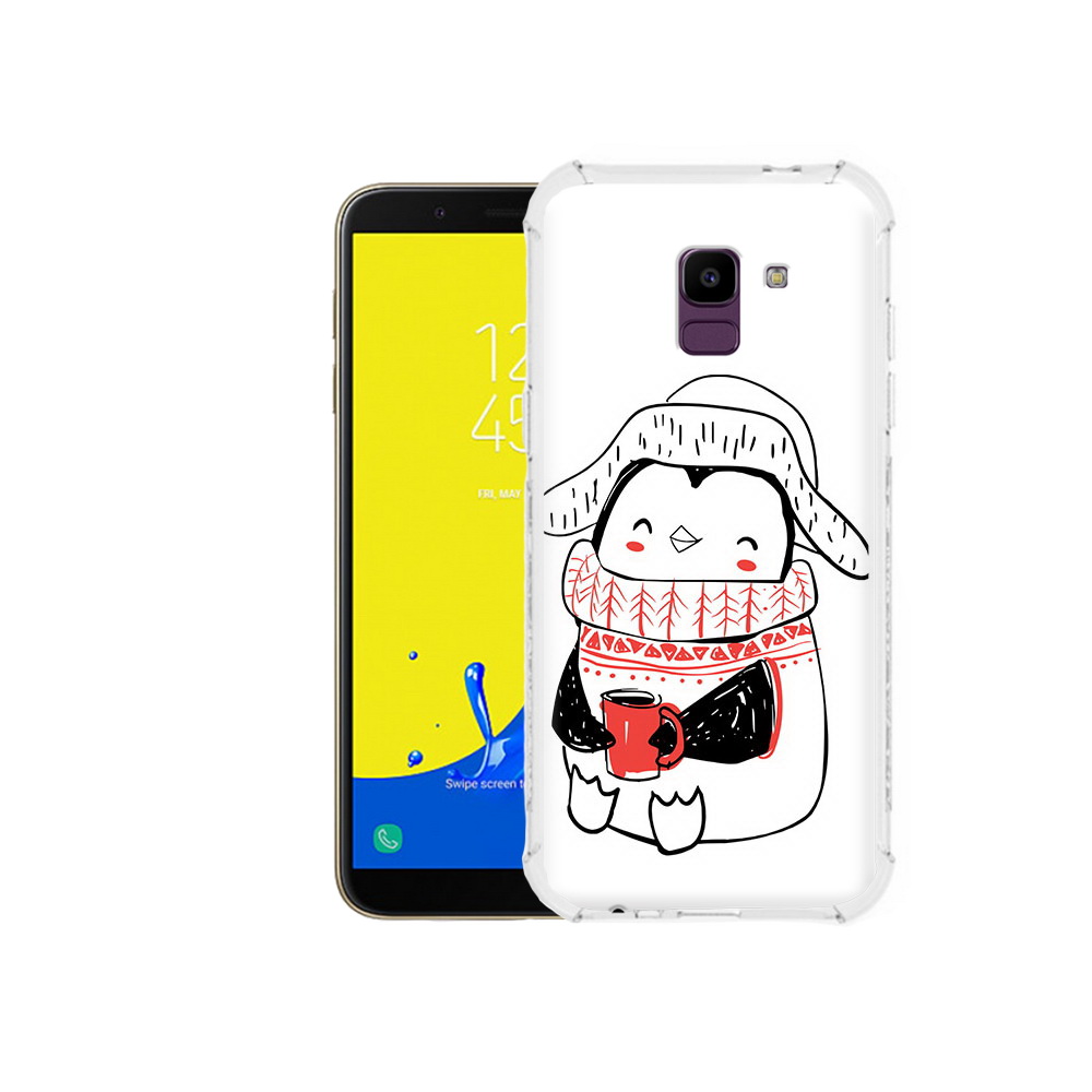 

Чехол MyPads Tocco для Samsung Galaxy J6 (2018) Милый пингвин, Прозрачный, Tocco