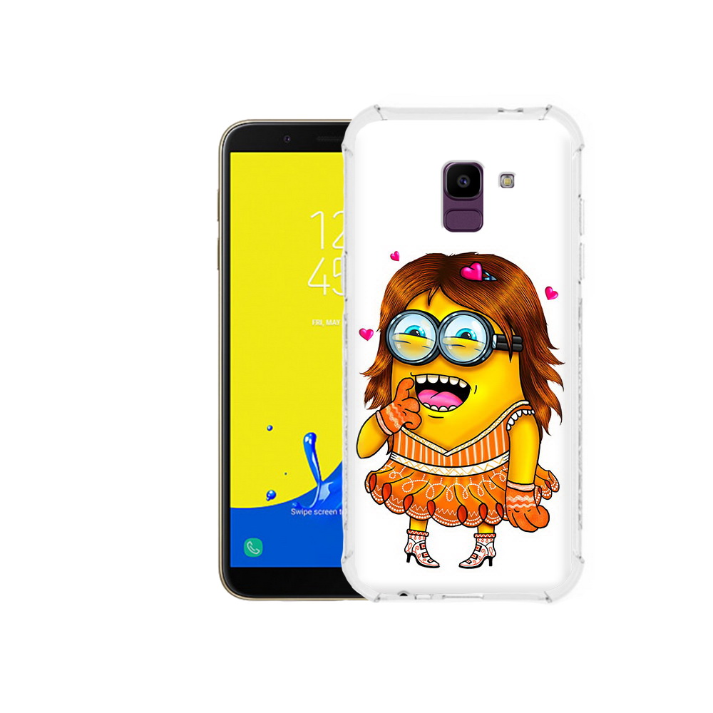 

Чехол MyPads Tocco для Samsung Galaxy J6 (2018) Миньон девочка, Прозрачный, Tocco