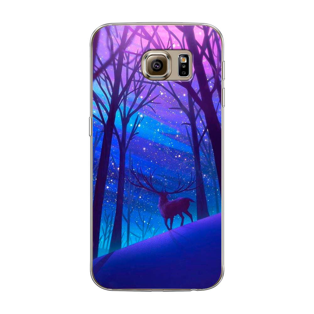 

Чехол Awog на Samsung Galaxy S6 "Северный олень", Фиолетовый;голубой;синий, 24350-2